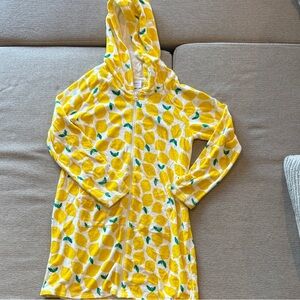 Hanna Andersson Kids Yellow Lemon Hooded swim Robe